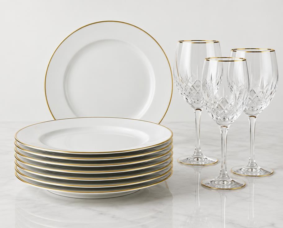 Gold Rim Dinner Plate